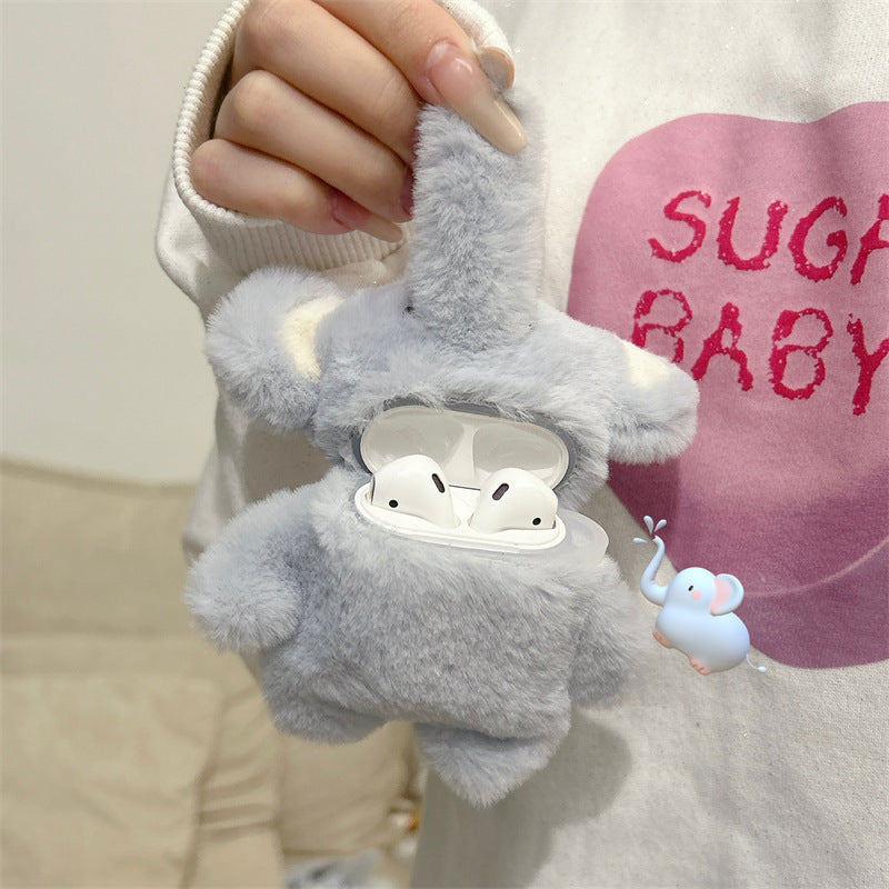 Cute Cartoon Baby Elephant Wireless Bluetooth Headset Protective Cover