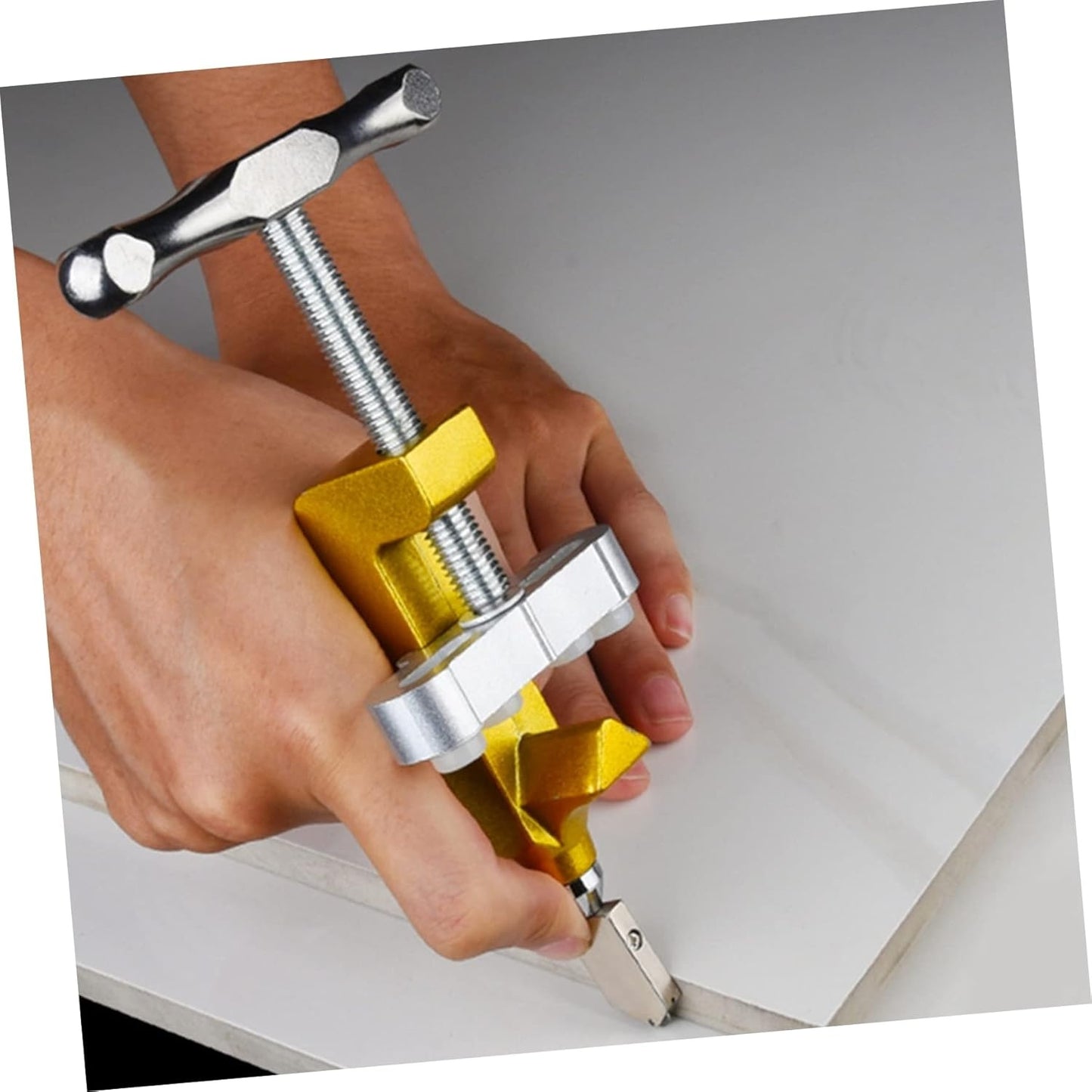2 In 1 Glass Tile Cutter Hand Tool With Glass Breaking Pliers, Mirror Cutting Kit With 3 Tungsten Steel Blade For Home DIY Cutting Glass