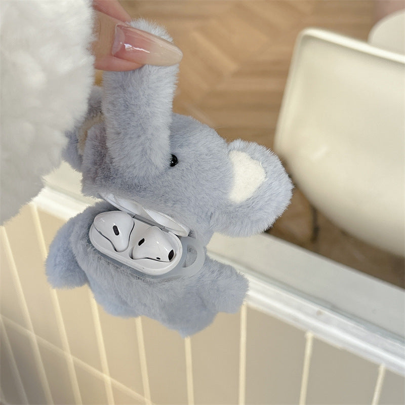 Cute Cartoon Baby Elephant Wireless Bluetooth Headset Protective Cover